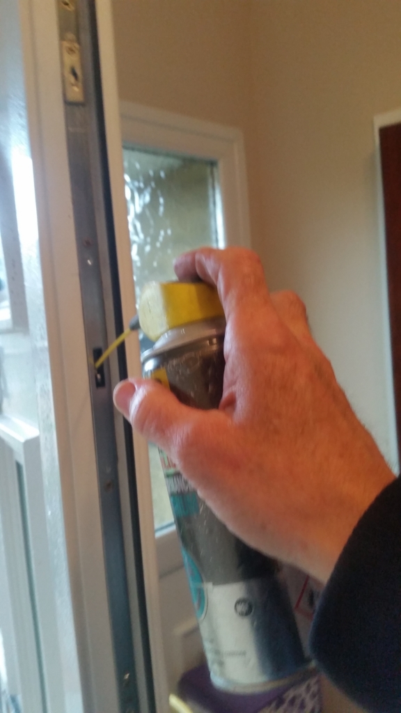 My upvc lock won't open what do I do?, Lubricating the door mechanism,